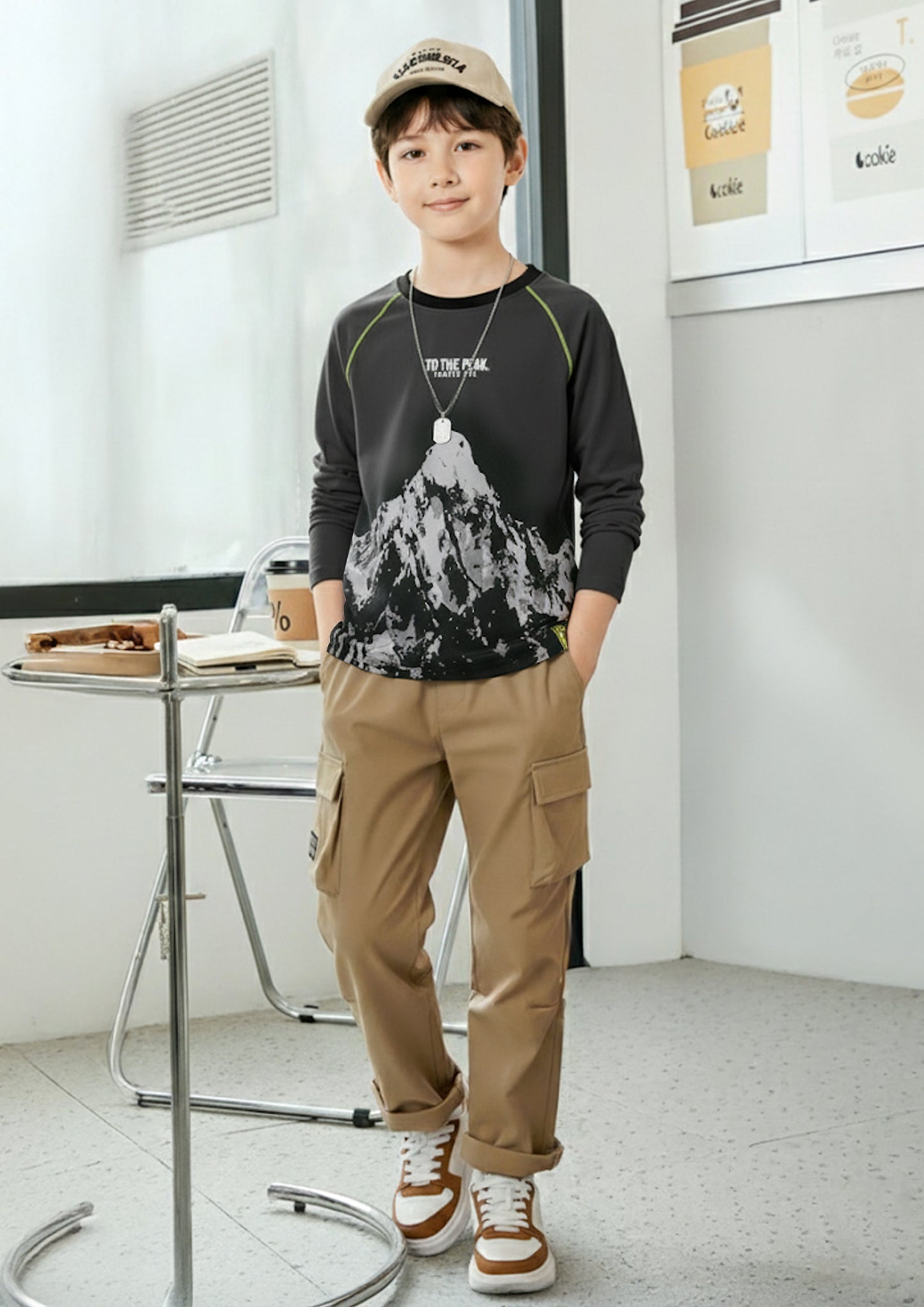 Boys Printed Round Neck Full-Sleeve T-Shirt