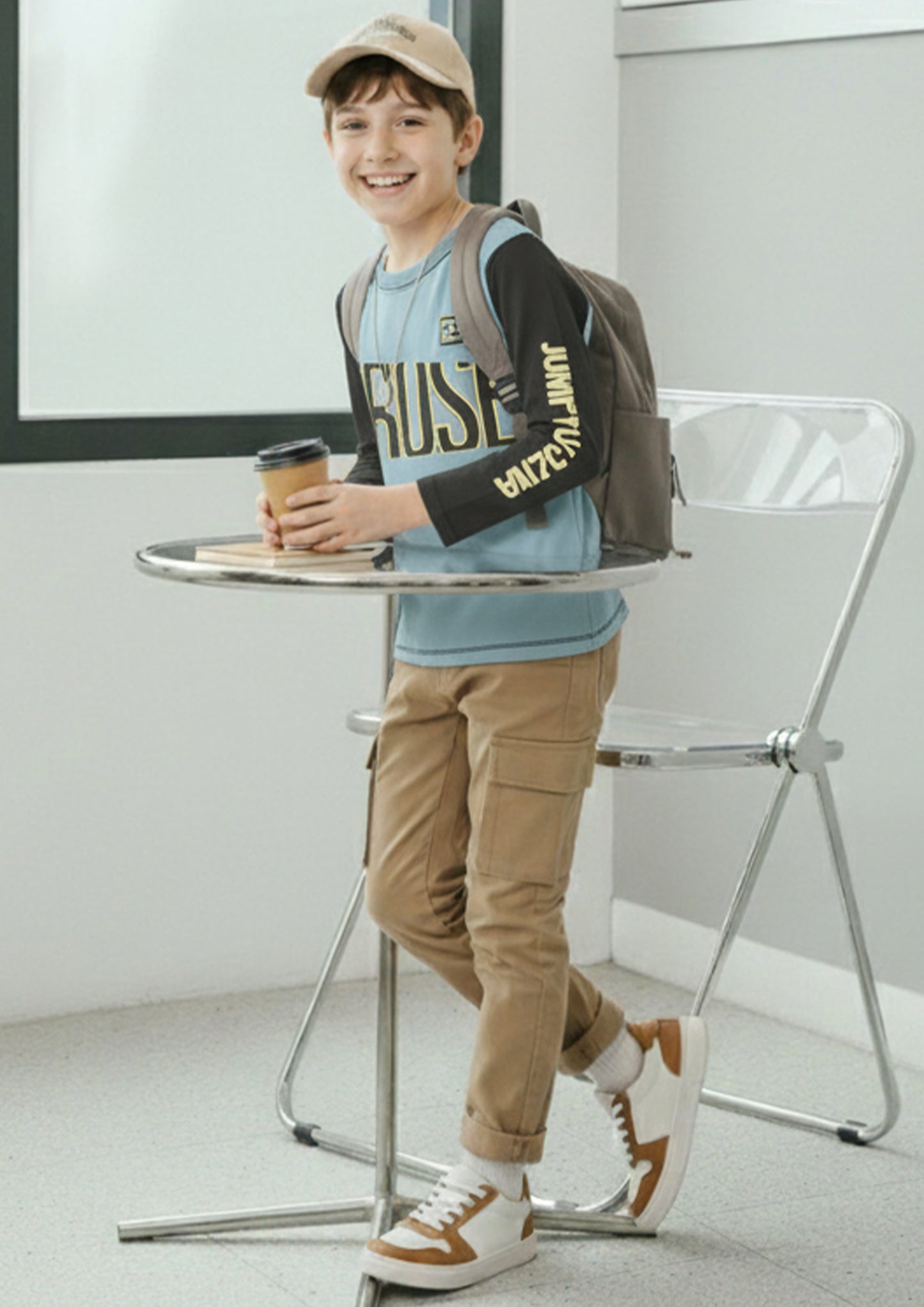 Boys Printed Full-Sleeve Cotton T-Shirt