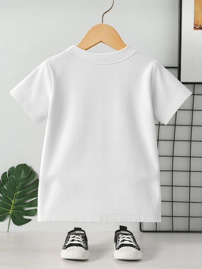 Kids Round Neck Graphic Printed Pure Cotton T-shirt