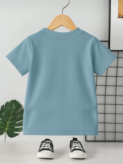 Kids Round Neck Graphic Printed Pure Cotton T-shirt