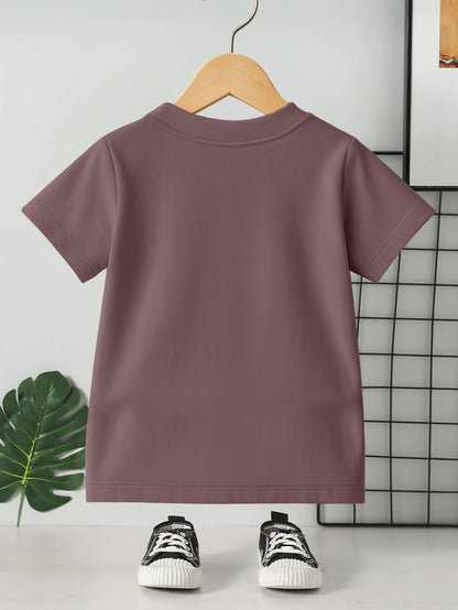 Kids Round Neck Graphic Printed Pure Cotton T-shirt