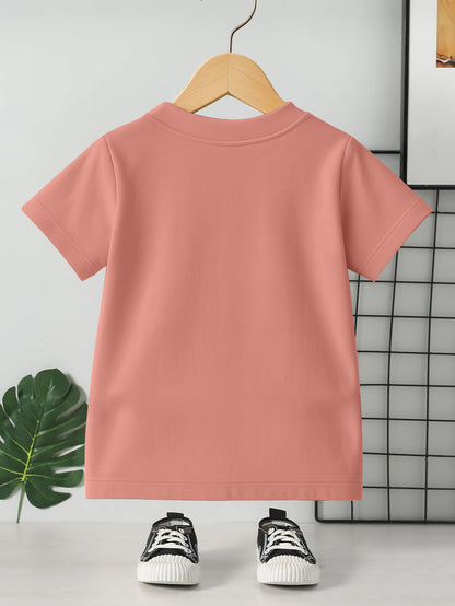 Kids Round Neck Graphic Printed Pure Cotton T-shirt