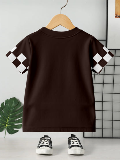 Kids Round Neck Graphic Printed Pure Cotton T-shirt