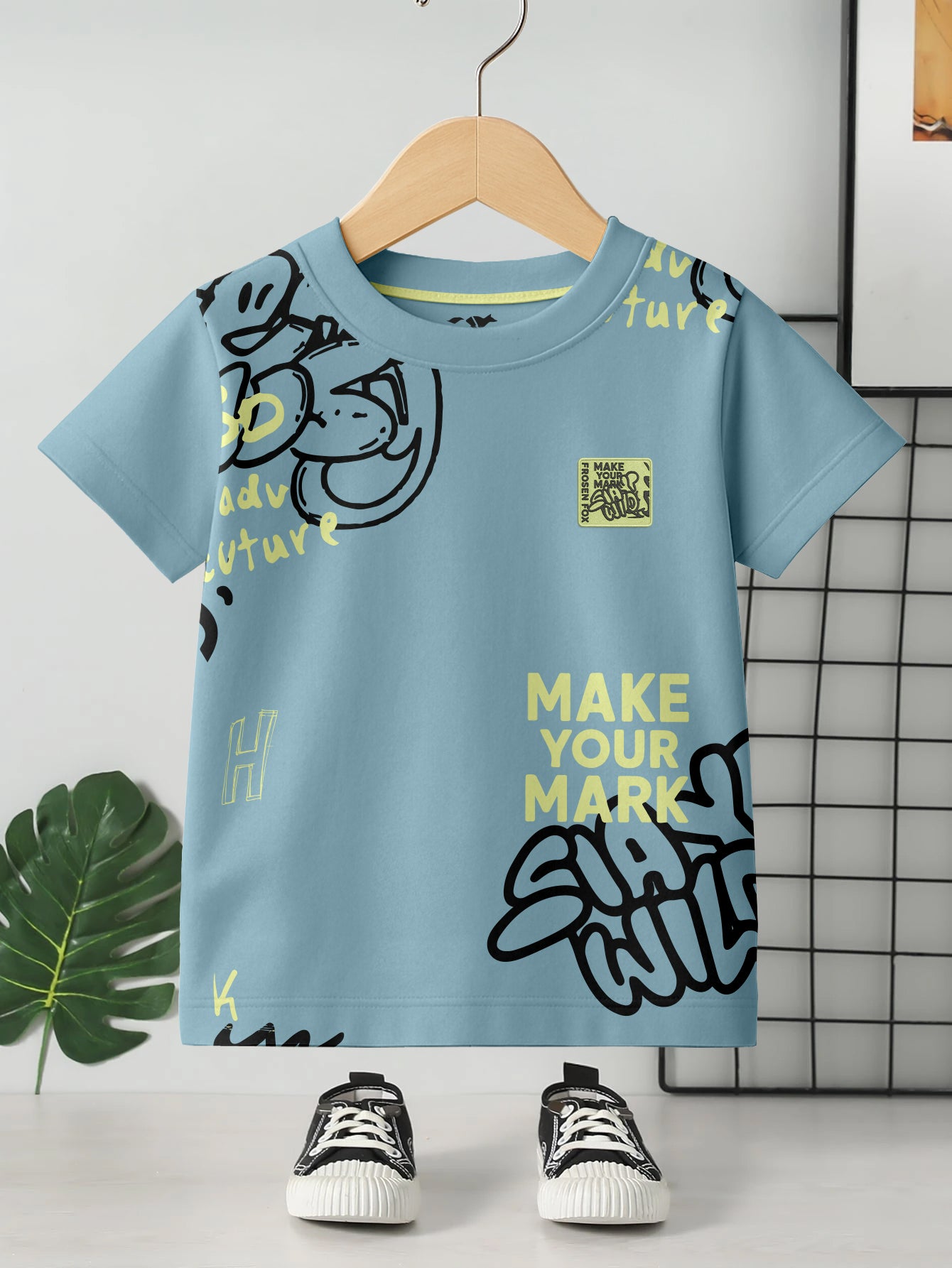 Kids Round Neck Graphic Printed Pure Cotton T-shirt