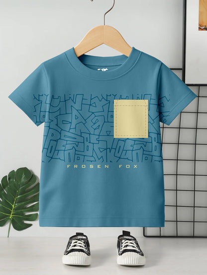 Kids Round Neck Graphic Printed Pure Cotton T-shirt