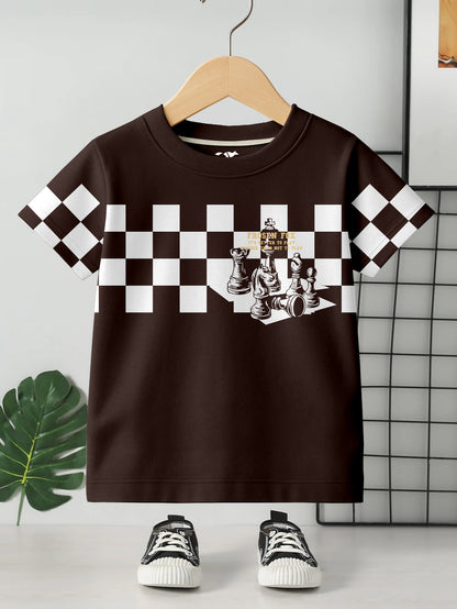 Kids Round Neck Graphic Printed Pure Cotton T-shirt