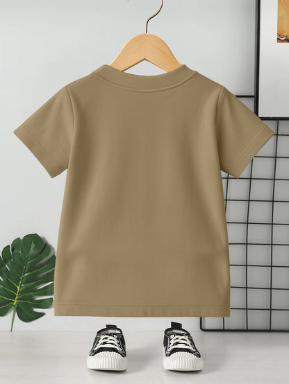 Kids Round Neck Graphic Printed Pure Cotton T-shirt