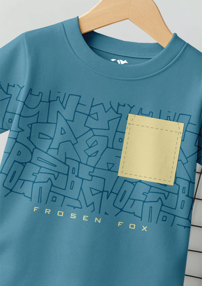 Kids Round Neck Graphic Printed Pure Cotton T-shirt
