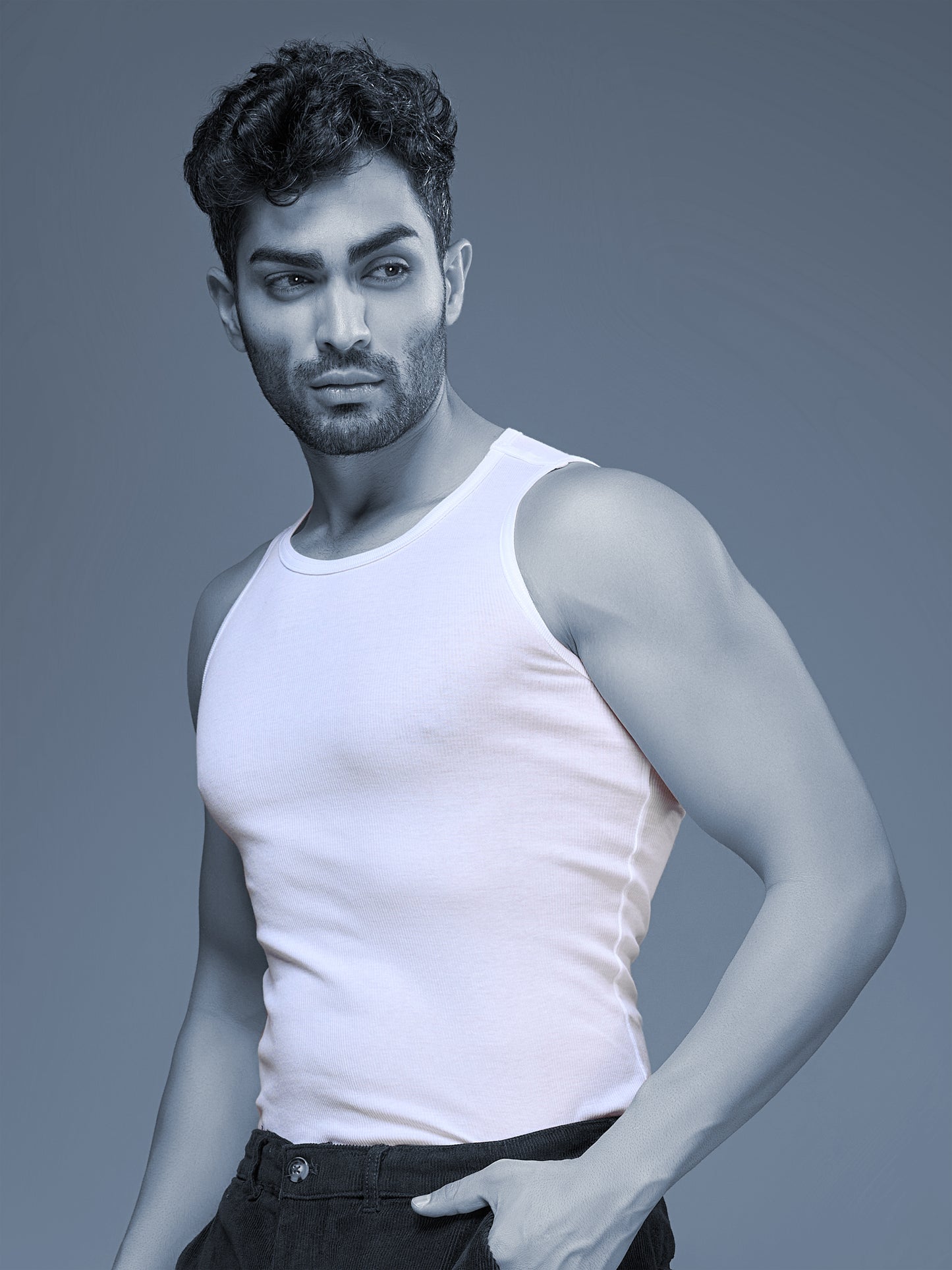Men’s White Cotton Vest – Slim Fit Sleeveless Sports &amp; Gym Vest