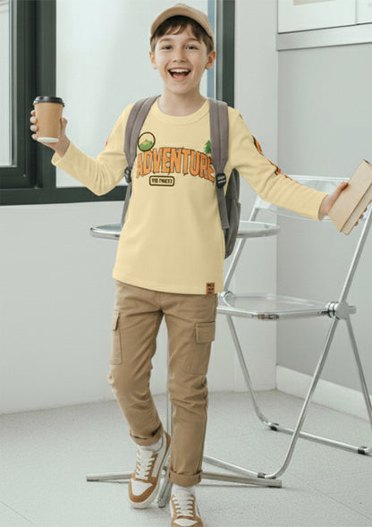 Boys Adventure Graphic Print Long Sleeve T-Shirt