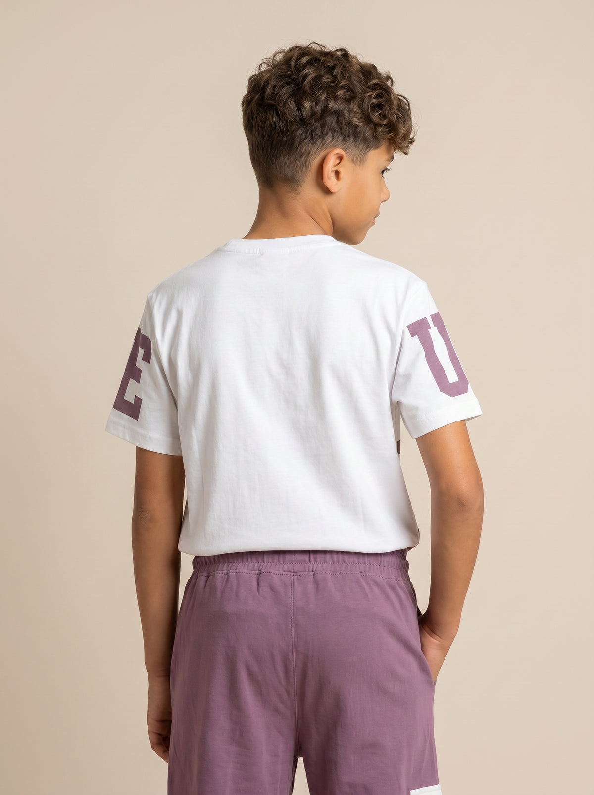 Kids' Onion PInk Colorblock Graphic T-Shirt and Cargo Track Pants Set
