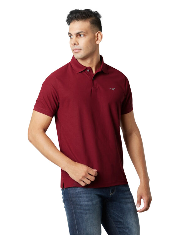 Men's Solid Polo Neck Tshirt FF-1003