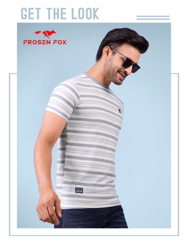 Men's Striped Half sleeve Crew neck Tshirt - Image 12