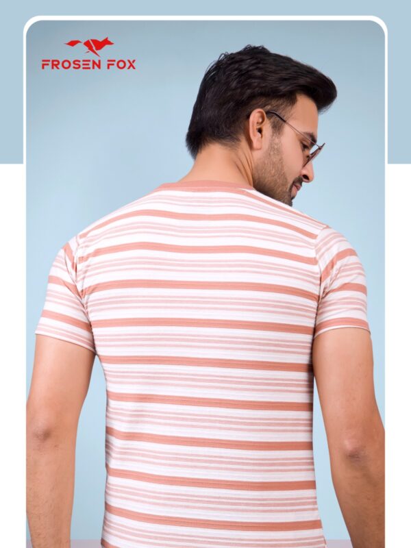 Men's Striped Half sleeve Crew neck Tshirt - Image 13