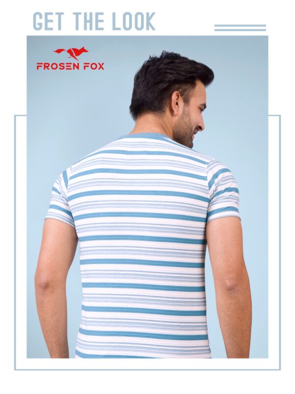 Men's Striped Half sleeve Crew neck Tshirt - Image 16