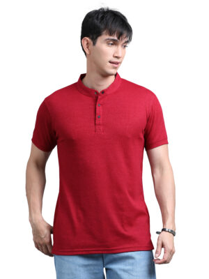 Jacquard Men's Stand Collar Tshirt BL-08