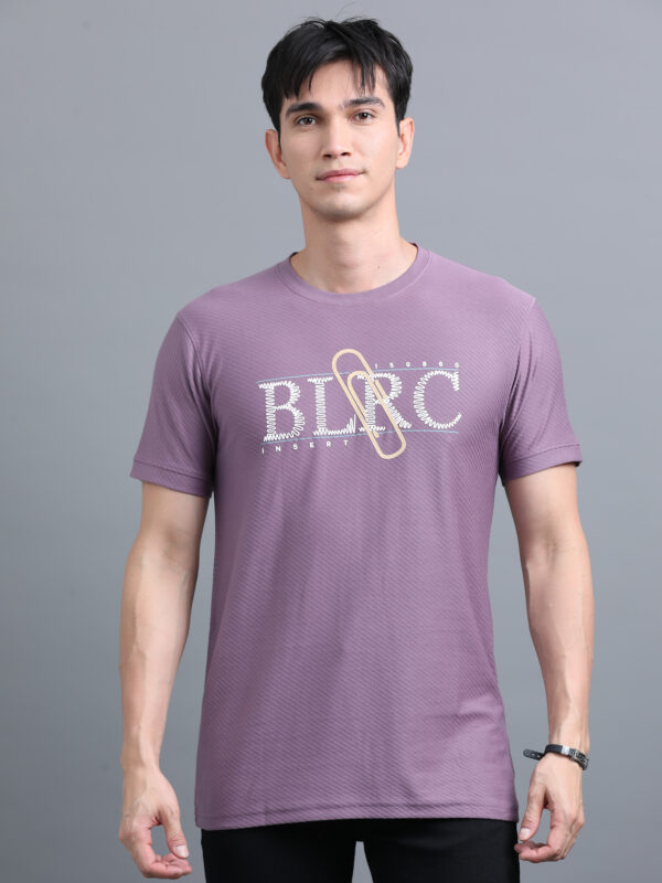 Men's Jacquard HD Puff Print Tees  BL-09 - Image 8