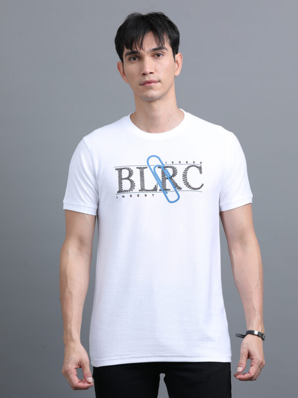 Men's Jacquard HD Puff Print Tees  BL-09 - Image 6