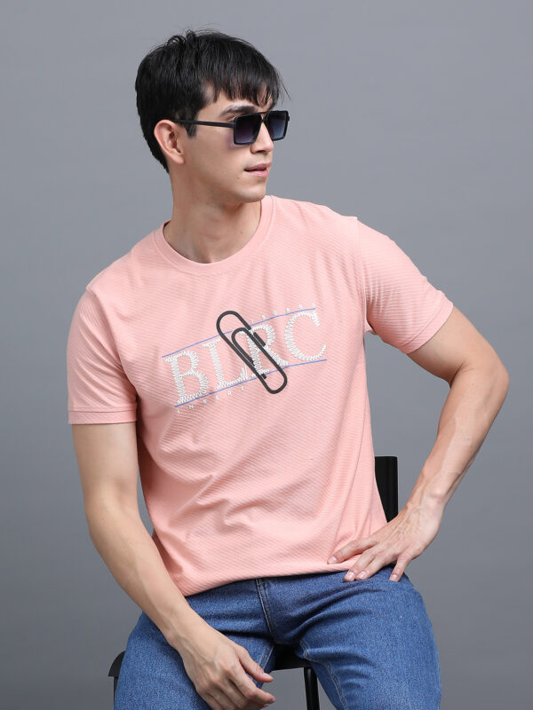 Men's Jacquard HD Puff Print Tees  BL-09 - Image 4