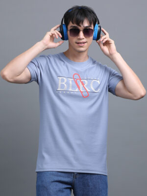 Men's Jacquard HD Puff Print Tees  BL-09