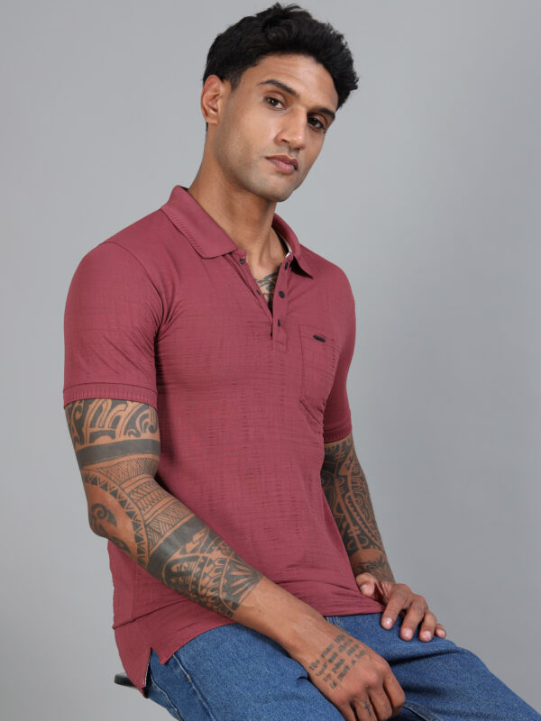 Mens Polo Half Sleeve Tshirt BL-21 - Image 4